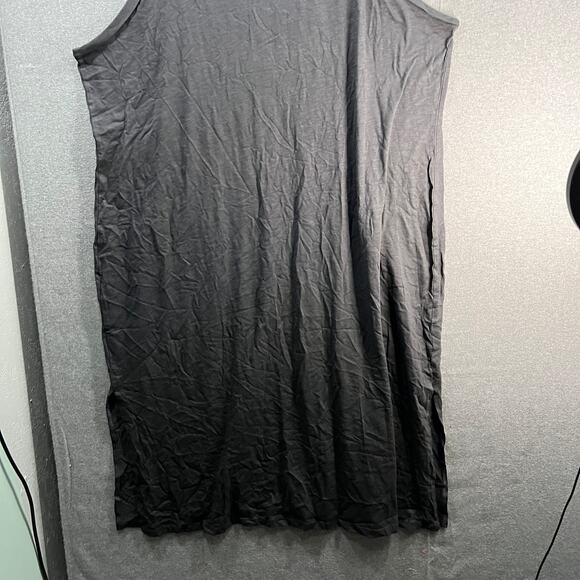 Candace Cameron Bure Sunkissed Regular Midi T-Shirt Dress Washed Black Size 3X - Picture 4 of 14